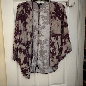 torrid tie dye cardigan shawl m/l